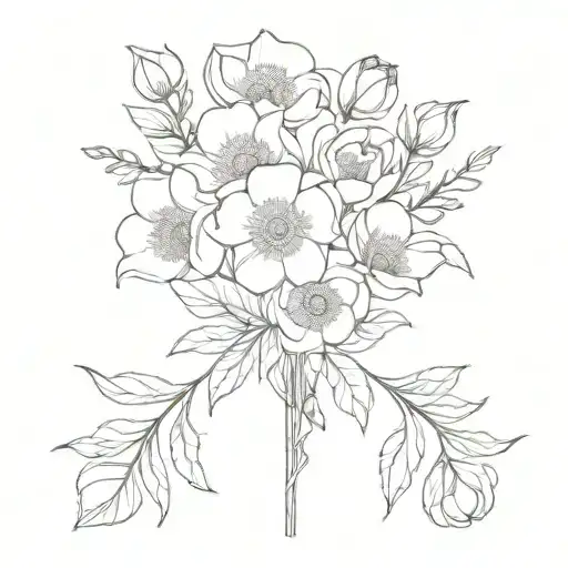 April June And October Birth Flower Bouquet