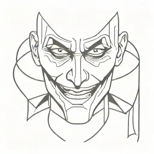 Black And White Line Joker Only For Decal