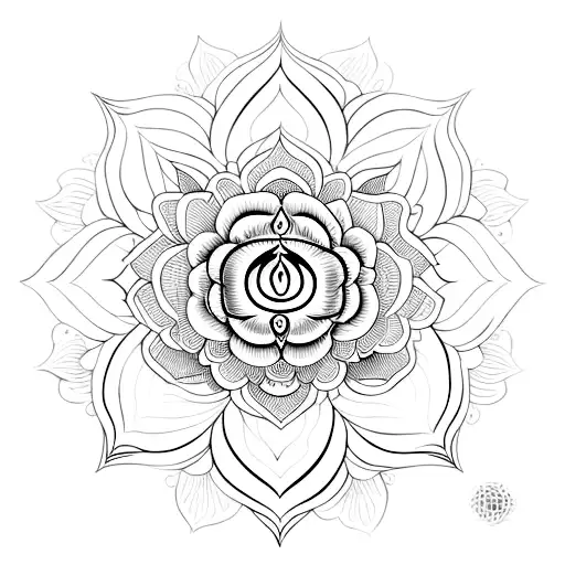 Laksmi Lotus With Om