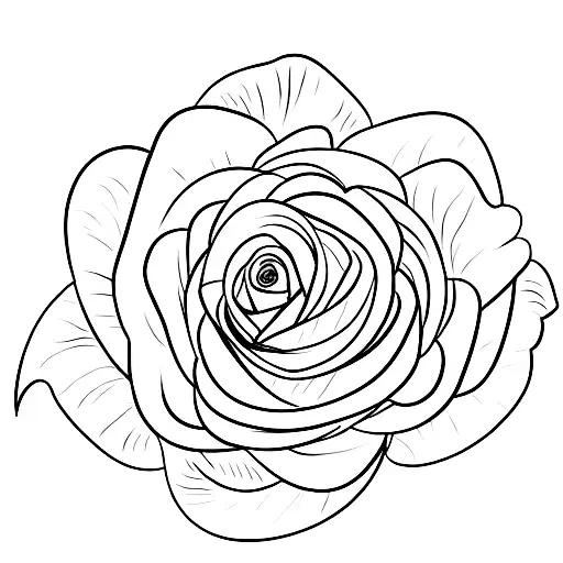 Line Art Of A Rose With The Stem Written In Calligraphy Saying My Strength Is My Resolve