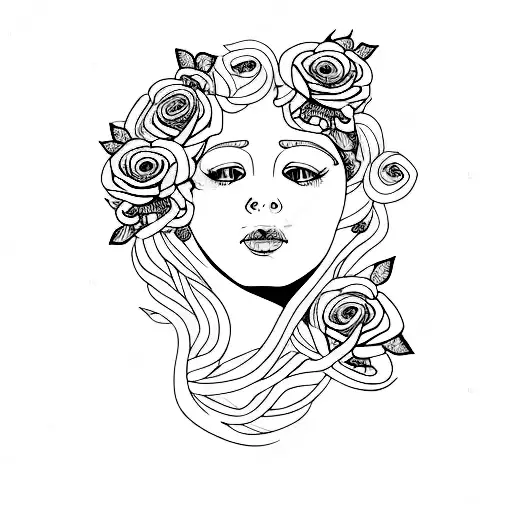 Medusa With Roses