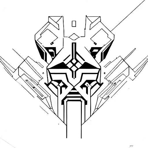 Black Cyberpunk Geometric