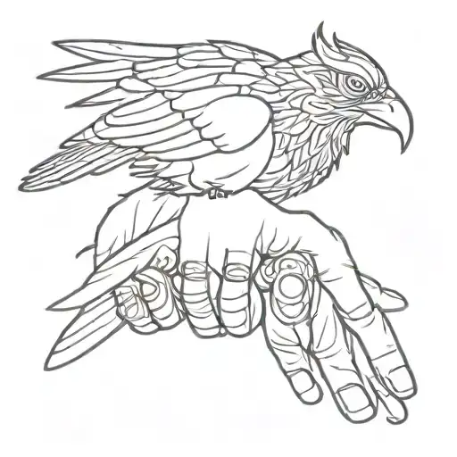 Viking Holding A Raven On His Hand