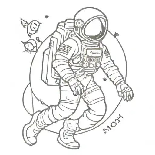Astronaut With Text Memento Mori