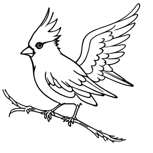 Fine Line Cardinal With Words Precious Angel Around It