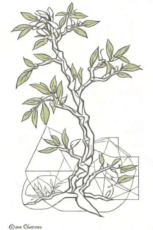 Olive Tree Growing Geometric