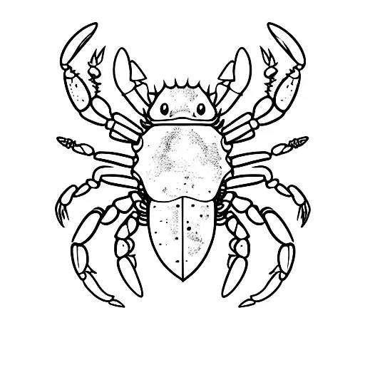 Cute Crab Holding An Electric Guitar