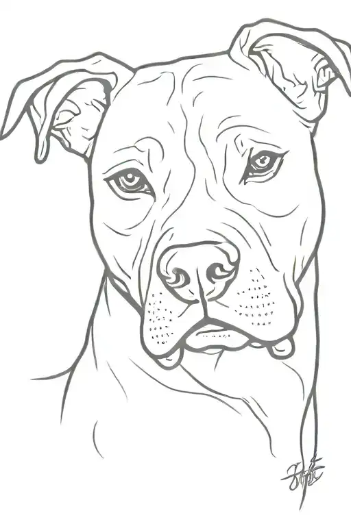 Dead Dog American Staffordshire Terrier