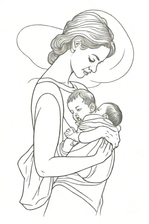 Woman Holding A Baby