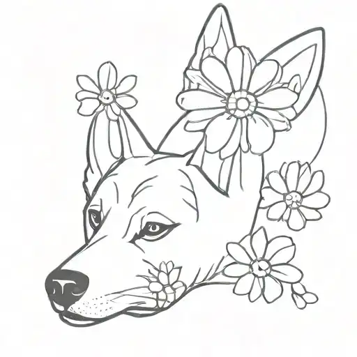 Daisy Husky Paw Print