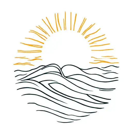 Sea Waves And Sun Shining