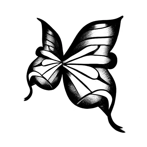 Purple Butterfly Fine Line