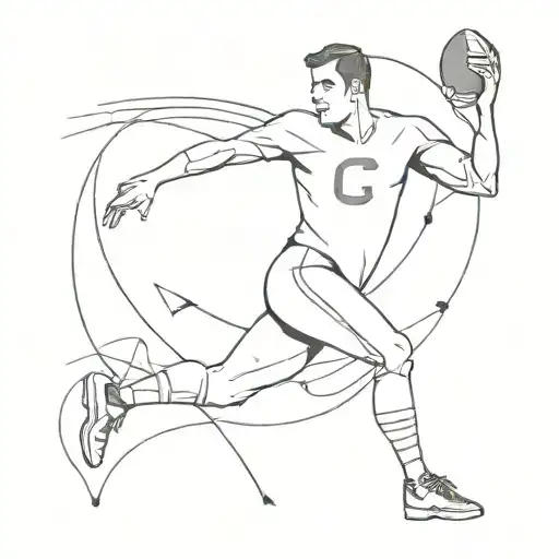 Carlton Football Player Kicking