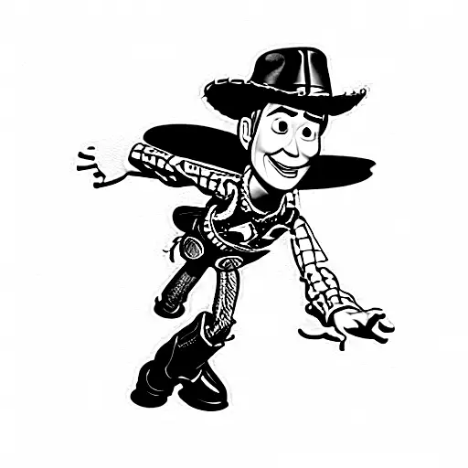 Woody From Toy Story Fine Line