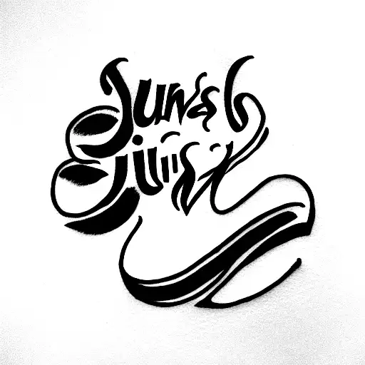 Caligraphy E Pluribus Ununm Gangster