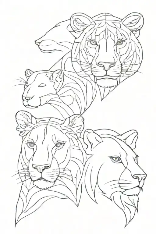 Lotus And Lioness Face