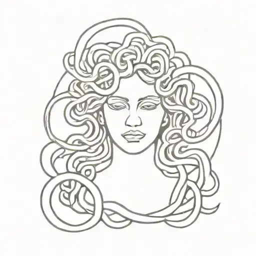Medusa With Snakes Going Outward