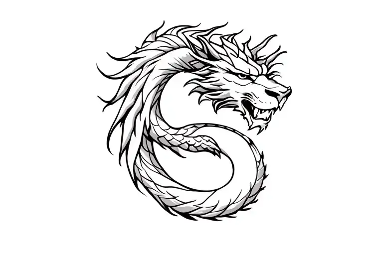 Dragon Figure 8 With Lion Mane