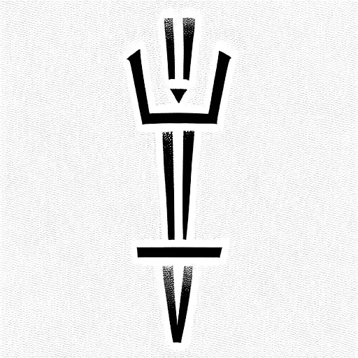 Unlit Torch With Roman Numerals For 1111 Under It