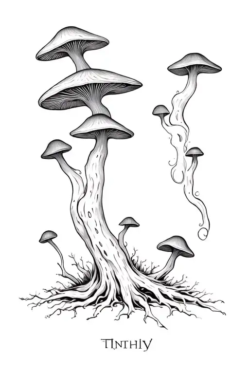 Bracket Fungi Growing Out Of Body