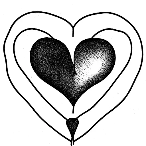 Heart Balloon Small One Line