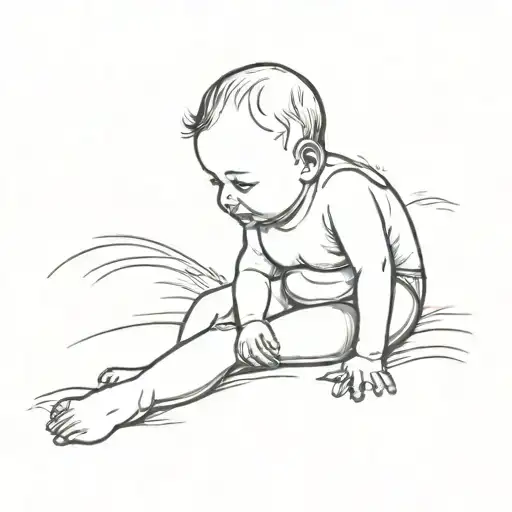 A Baby In A Bathing Suit