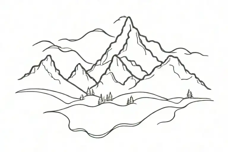 Mountain Range Silhouette