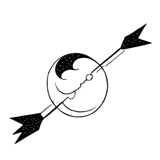 2 Arrow With A Moon Inside