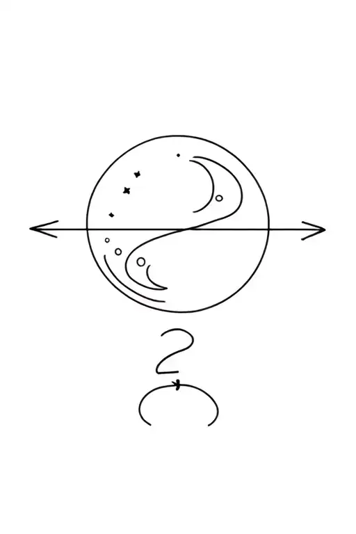 2 Direction Arrlw With A Moon