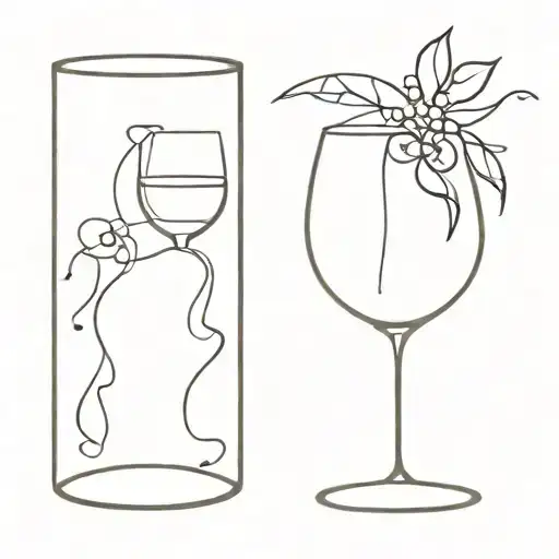 Wine Glass And Cartoon Designs