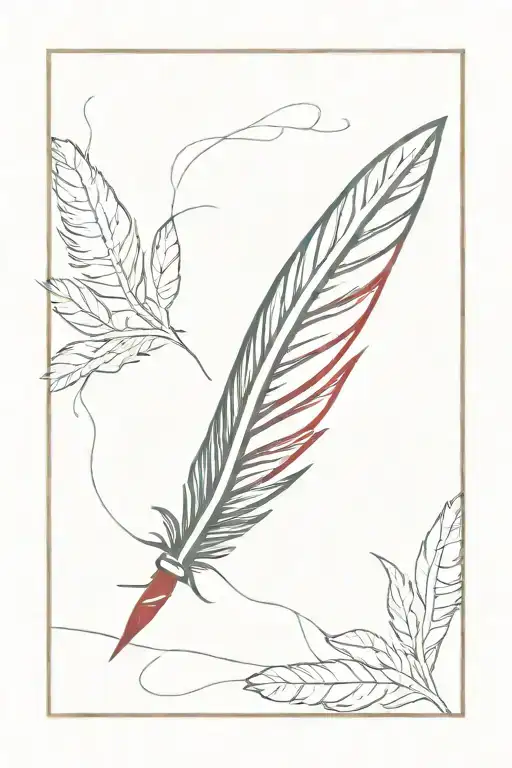 Feather Dagger Red