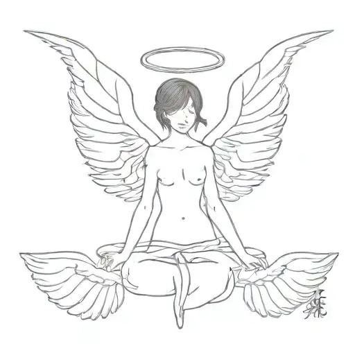 Fallen Angel And Japon Symbol