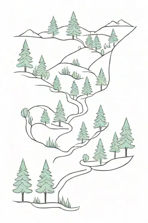 Trail Winding Through A Forest