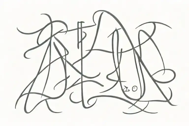 Chinese Alphabet Cool Random Design