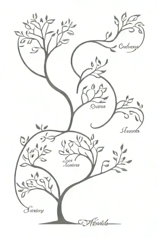 Fineline Family Tree Five Names
