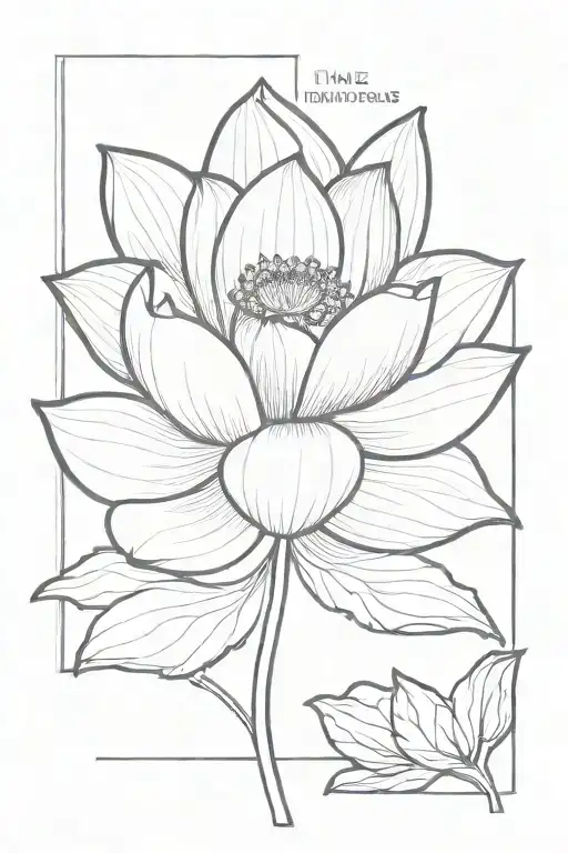 Lotus Flower With A Stem That Says Time Heals All