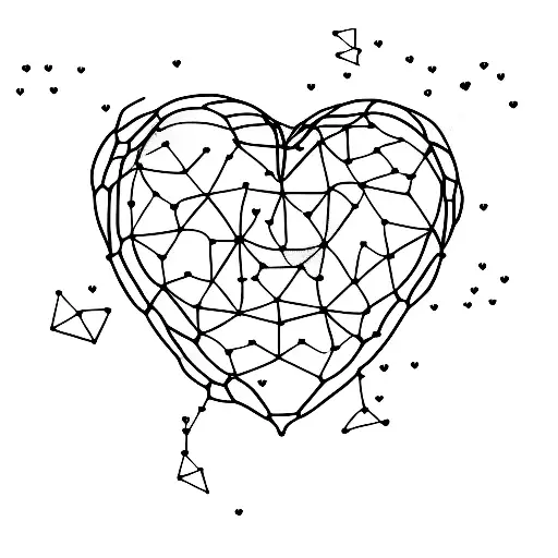 A Minimalist Tattoo Of A Heart-shaped Animal Constellation