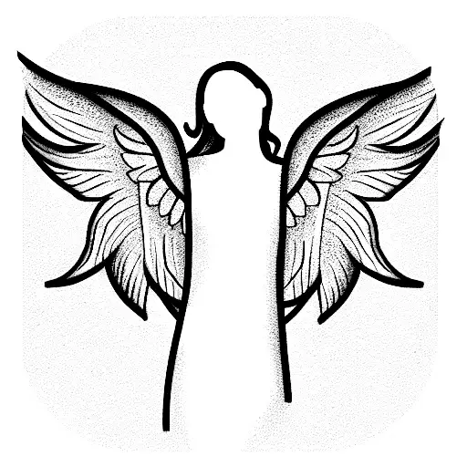 Angel Made Of Porcelain With Cracks