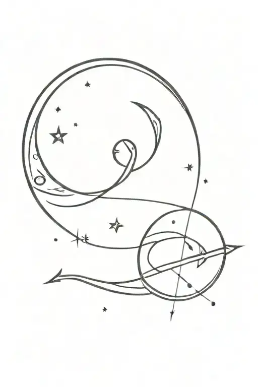 Sagittarius And Waning Gibbous Moon