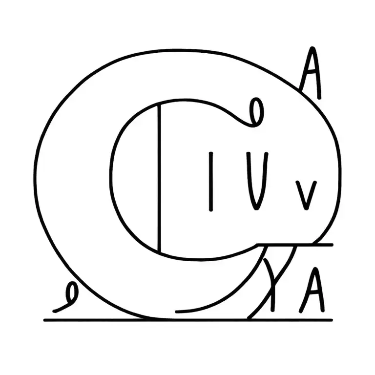 Stacked Letters O L I V Y A Minimalist