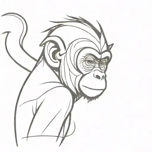 Monkey In Anime Style