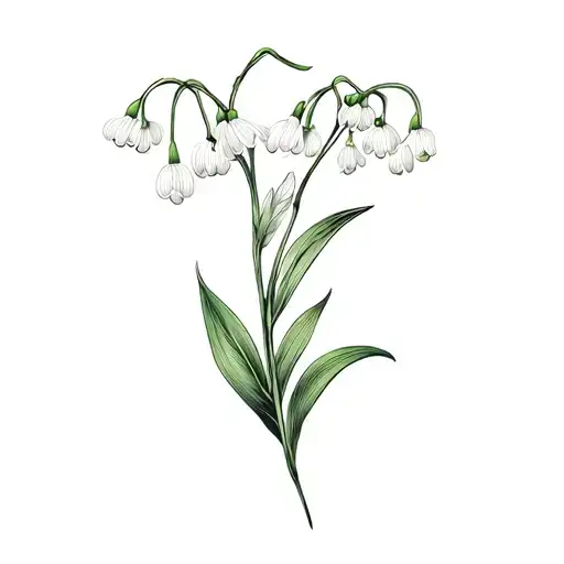Lily Of The Valley With Gemini Symbol