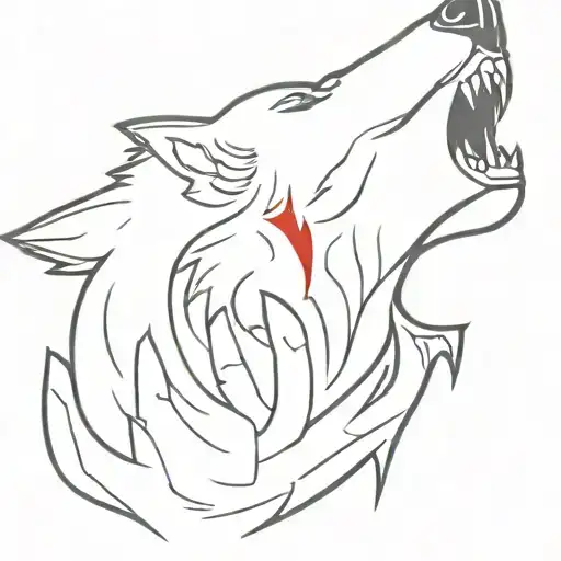 Bloody Mouth Wolf Howling