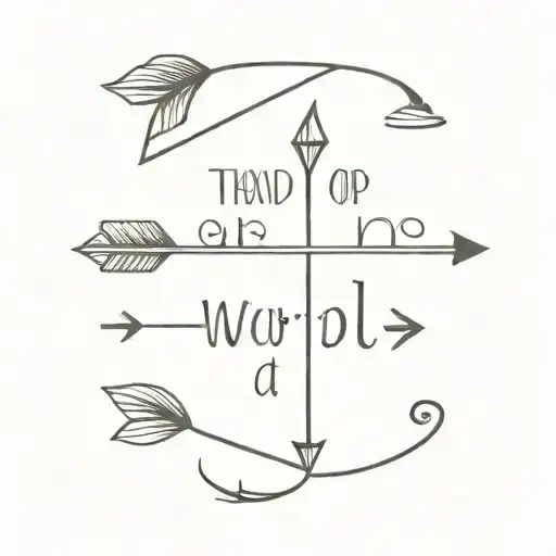 Aesthetic Bible Verse With Arrow