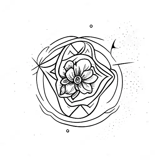 Daffodil With Constellation Sagittarius