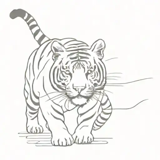 Hitchhiking Cat Tiger Bull