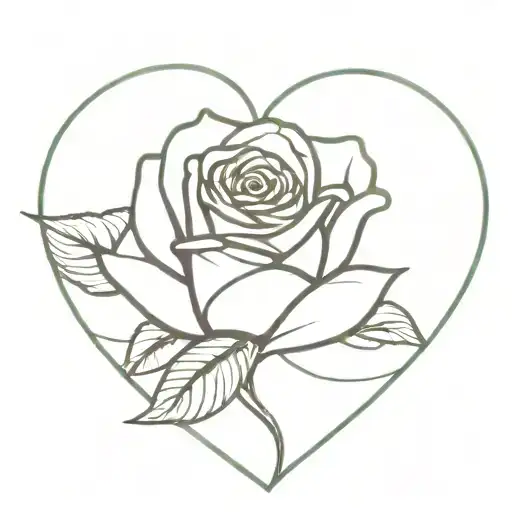 A Rose Planted In A Heart