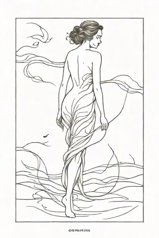 Water Nymph Gracefully Walking