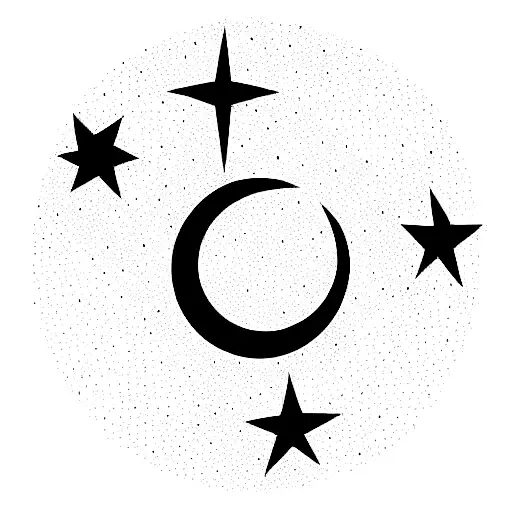 Stars And Moon With Lasso