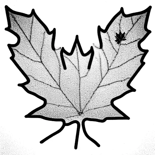 Beagle Dog And Include Maple Leaf